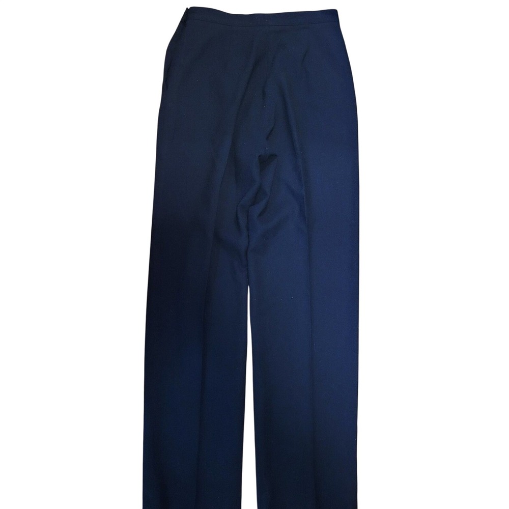 Vintage Black 80s Wool Pleated Trousers High Rise Tapered Leg‎ 10 (Modern 6-8)